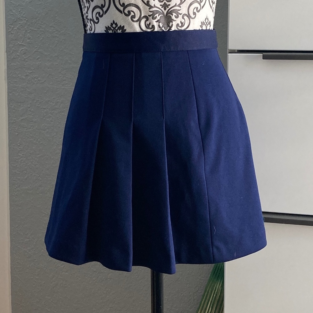 Vintage Blue  Pleated Varsity Cheer Skirt